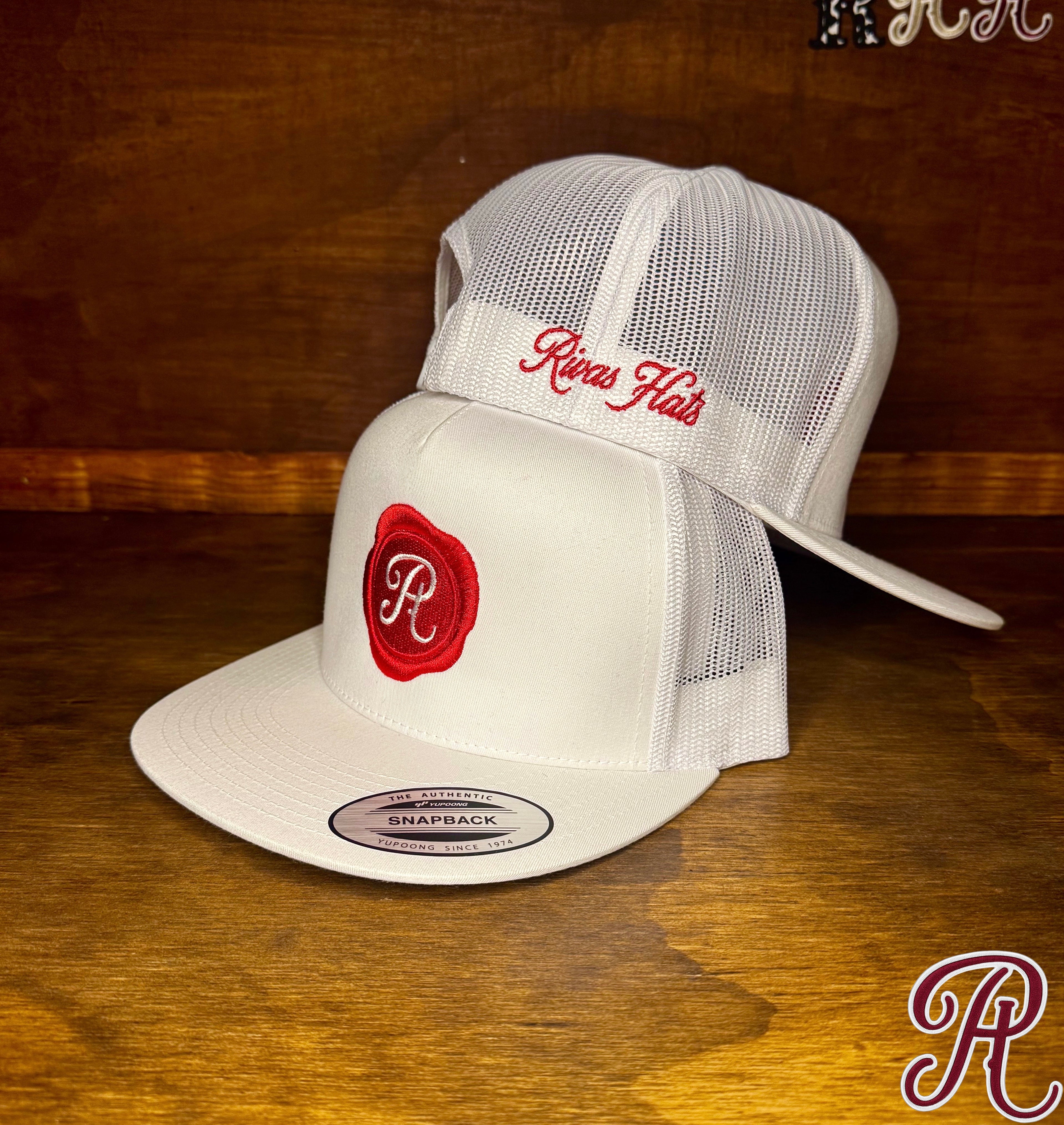 Cap Rivas hats - white/red